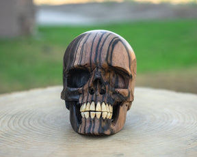 Black Ebony 4.5" Wood Skull