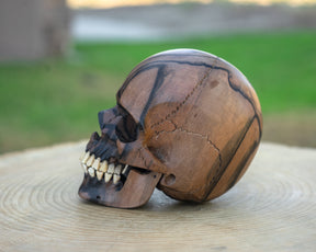 Black Ebony 4.5" Wood Skull