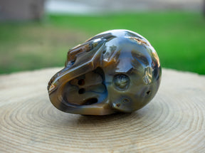 Geode Agate 4.5" Crystal Skull - RARE