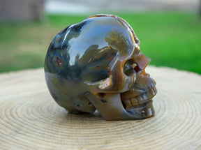 Geode Agate 4.5" Crystal Skull - RARE
