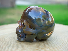 Geode Agate 4.5" Crystal Skull - RARE