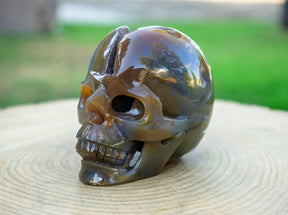 Geode Agate 4.5" Crystal Skull - RARE