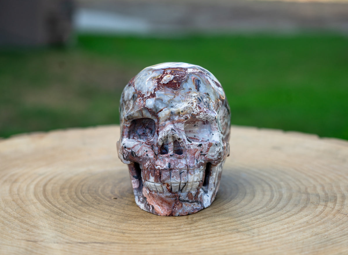 Sardonyx 4.25" Crystal Skull