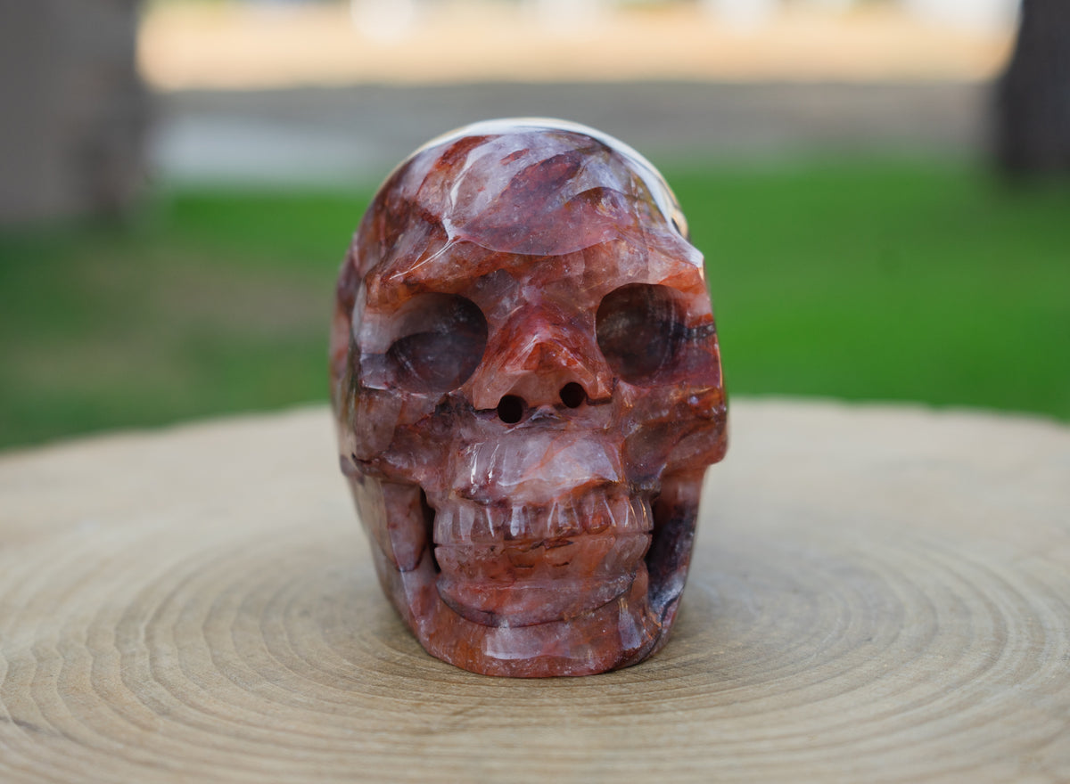 Hematoid Fire Quartz 4.5" Crystal Skull