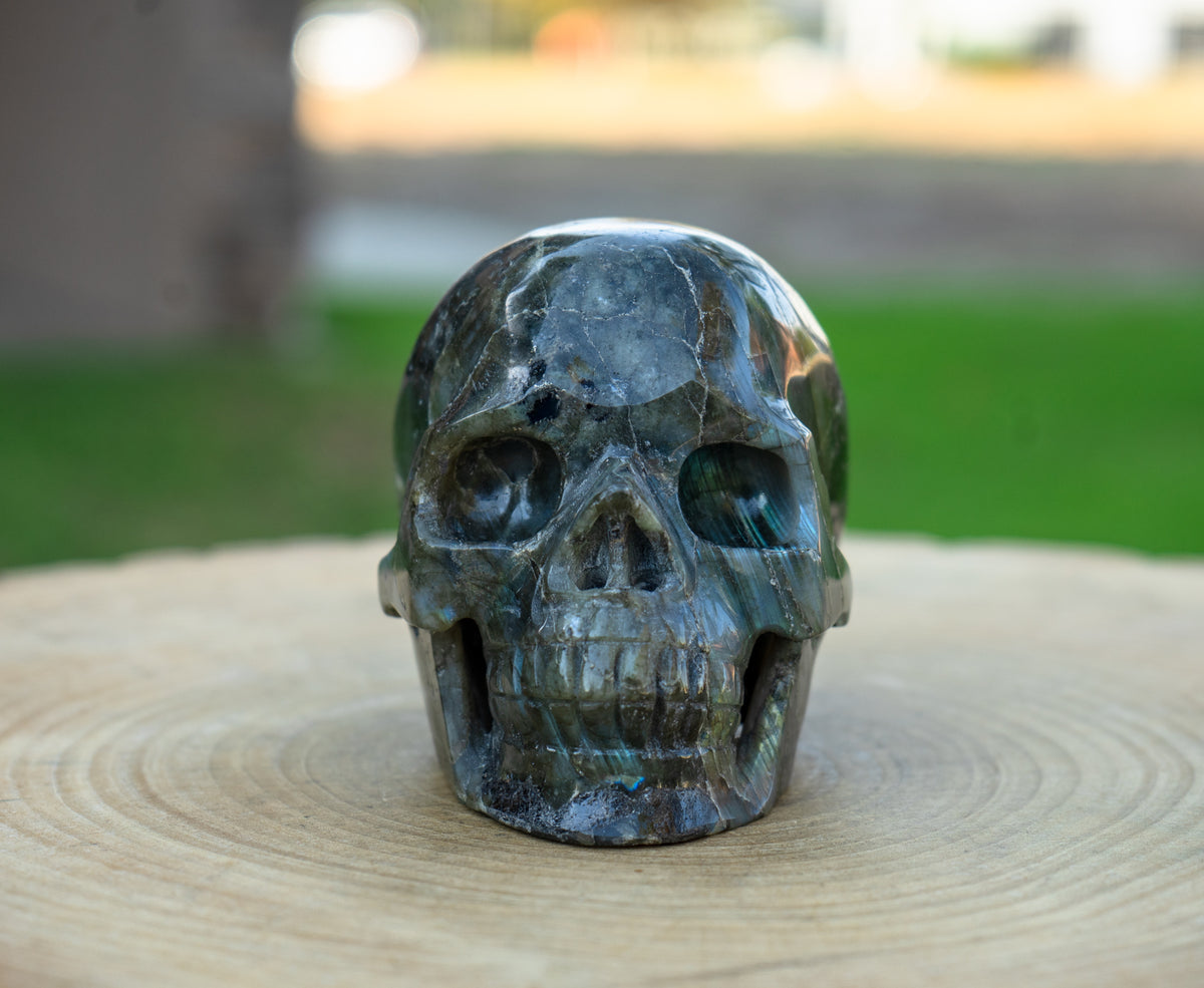 Labradorite Stone 4.5" Crystal Skull