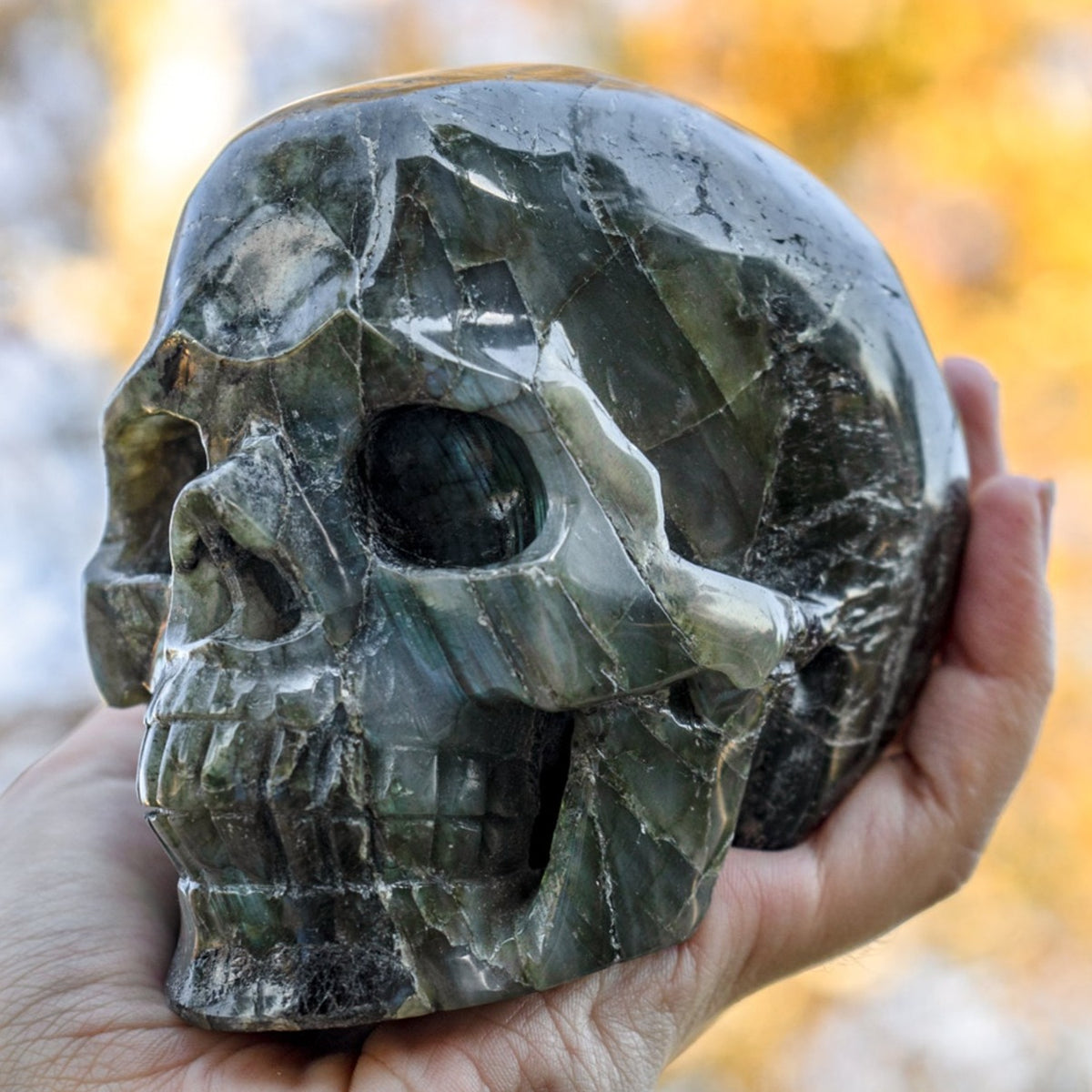 Labradorite Stone 4.5" Crystal Skull