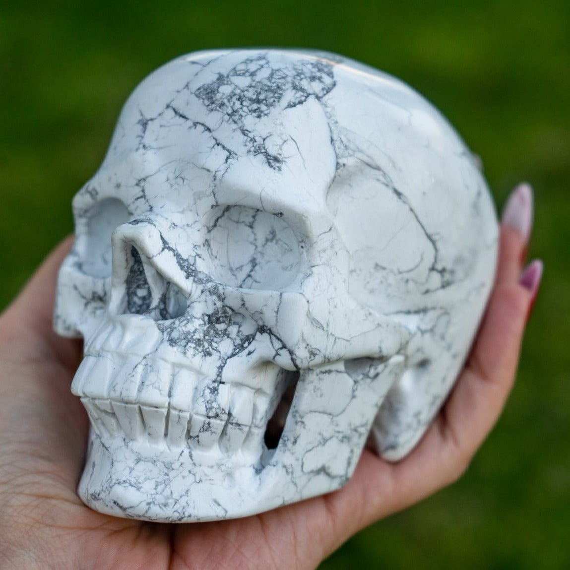 Howlite 4.5" Crystal Skull