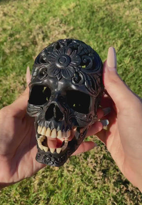 Dia de los Muertos 4.5" Wooden Sugar Skull