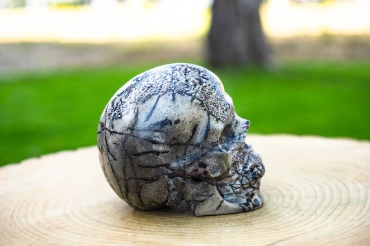 Dendritic Jasper 4.25" Crystal Skull