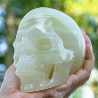 Pistachio Calcite 4.25" Crystal Skull