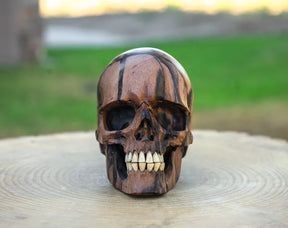 Black Ebony 4.5" Wood Skull