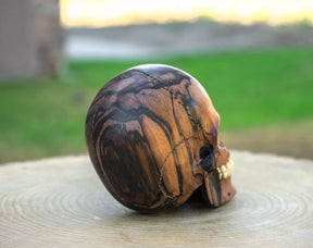 Black Ebony 4.5" Wood Skull