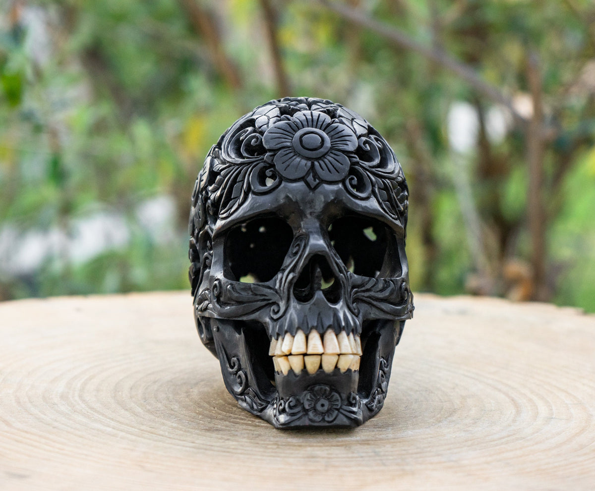 Dia de los Muertos 4.5" Wooden Sugar Skull