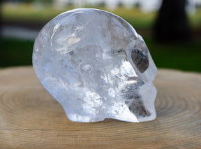 High Quality Clear Quartz 4" Crystal Alien with Labradorite Eyes