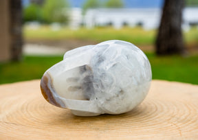 Geode Agate 4.5" Crystal Skull - RARE