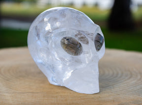 High Quality Clear Quartz 4" Crystal Alien with Labradorite Eyes