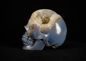 Geode Agate 4.25" Crystal Skull - RARE