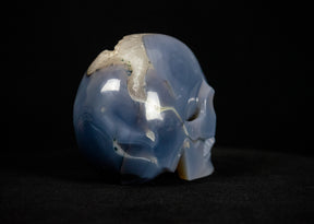 Geode Agate 4.25" Crystal Skull - RARE