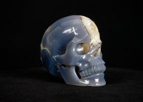 Geode Agate 4.25" Crystal Skull - RARE