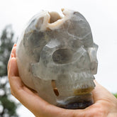 Geode Agate 4.5" Crystal Skull - RARE