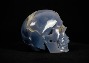 Geode Agate 4.25" Crystal Skull - RARE